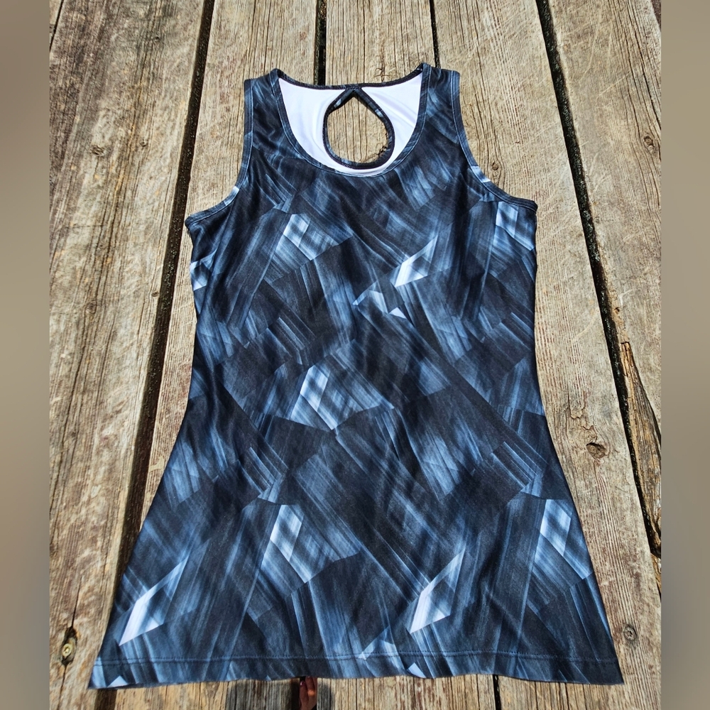 MPG Womens Black & Gray Sleeveless Athletic Tank Top  Size Small